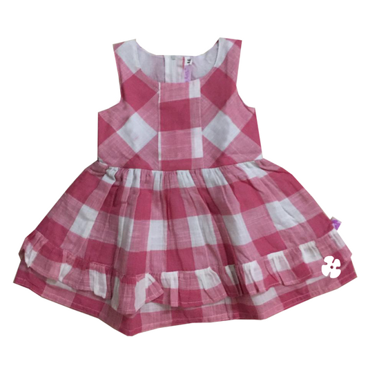 Check Fit and flare frock.