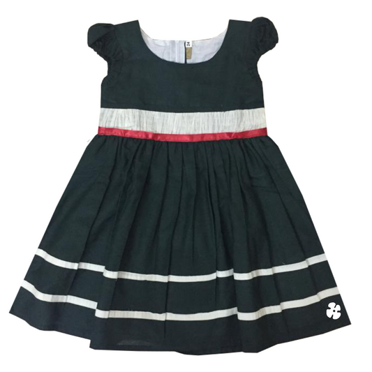 Green fit and flare frock
