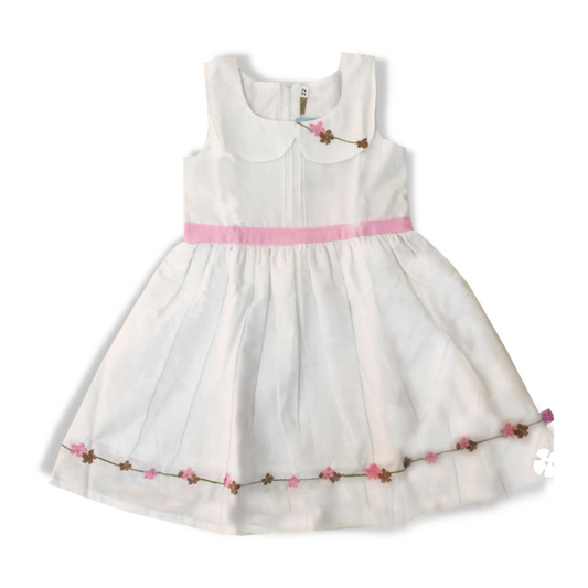 White embroidery frock