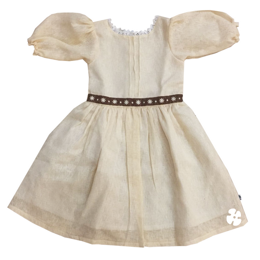 Fit and flare frock with embroidery