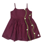 Fit and flare button frock