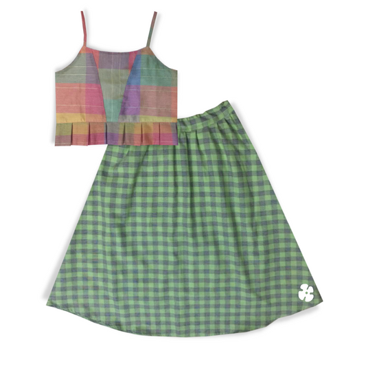 Simple  gathered skirt with top