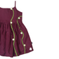Fit and flare button frock