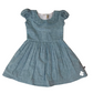 Cross tuck collar fit and flare frock