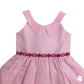 Pink floral embroidery frock